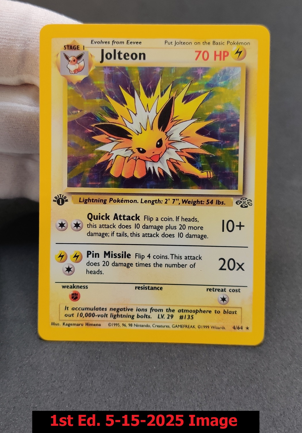 Jolteon - 4/64 - Holo Rare - 1st Edition